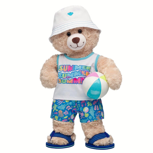 Happy Hugs Teddy Bear Summer Beach Gift Set | Build-A-Bear - US 3041