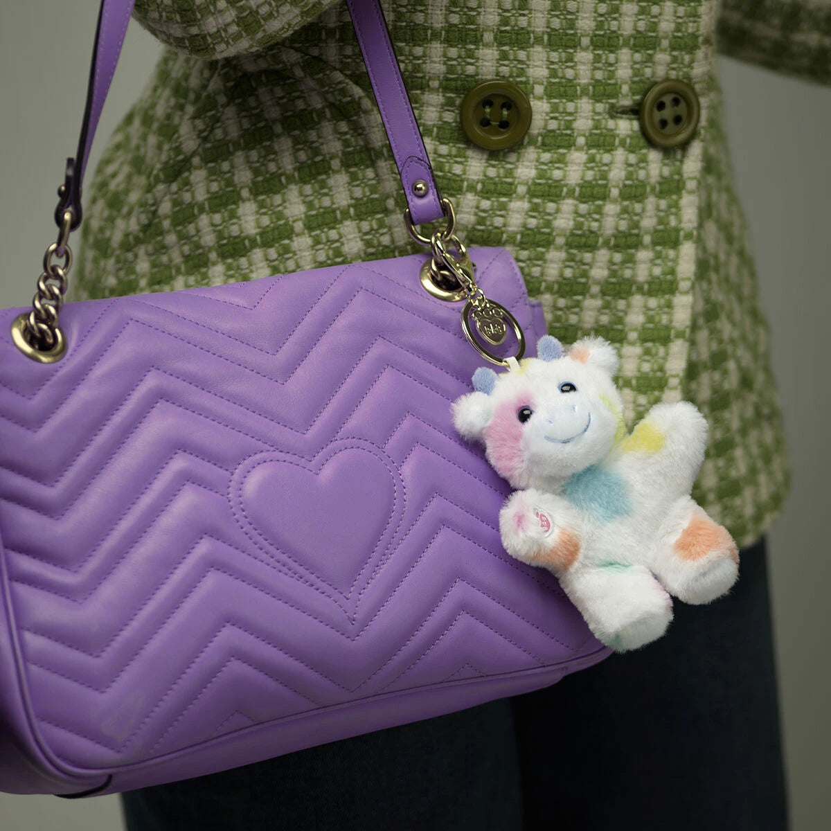 Colorful Splatter Cow Plush Bag Charm | Build-A-Bear - US 6064