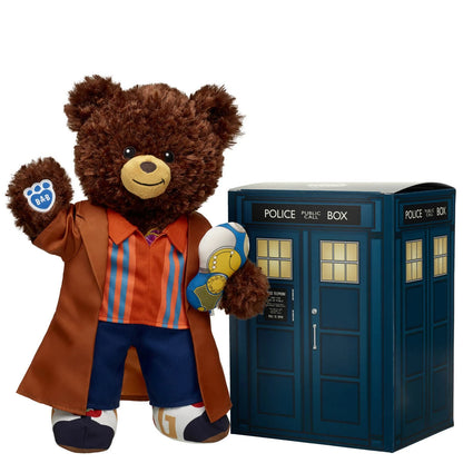 Doctor Who Teddy Bear Fifteenth Doctor Gift Set with TARDIS Gift Box | Build-A-Bear® - US 5511