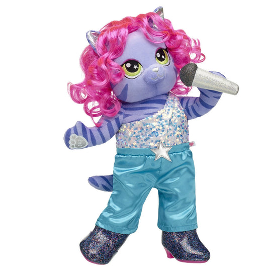 Honey Girls Teegan Tiger Pink Hair Plush Toy Gift Set - US 4816
