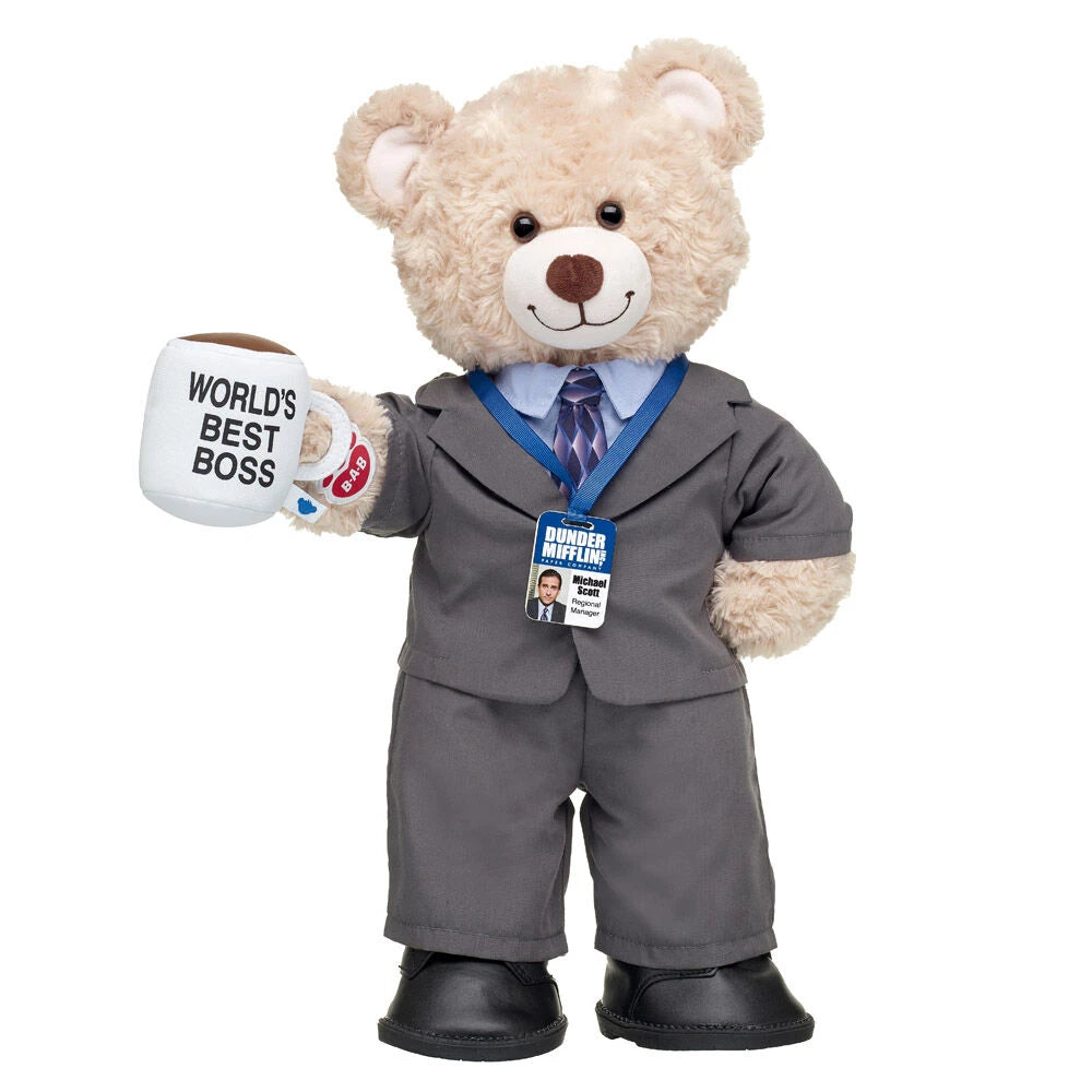 Happy Hugs Teddy Bear with The Office Michael Scott Costume Gift Set | Build-A-Bear® - US 2270
