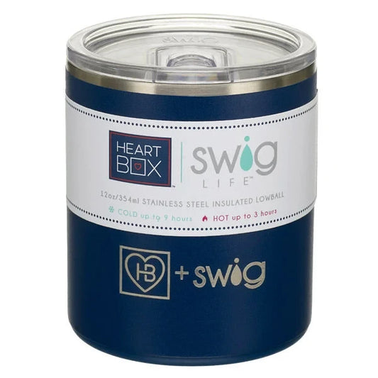 12 oz. HeartBox x Swig Life Navy Insulated Lowball | Build-A-Bear® - US 7450