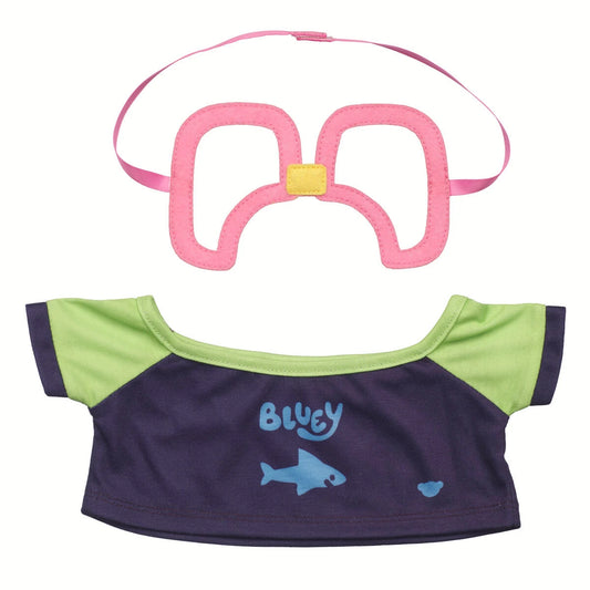 Bluey Swim Shirt &amp; Goggle Set | Build-A-Bear - US 4679