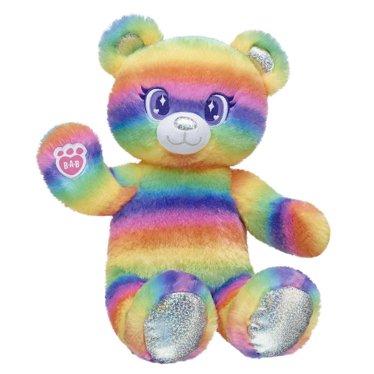 Rainbow Stripes Teddy Bear Leopard Print | Build-A-Bear - US 4148