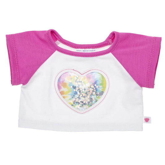 Tie-Dye Sequin Heart T-Shirt | Build-A-Bear - US 6617