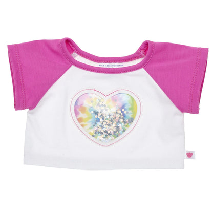 Tie-Dye Sequin Heart T-Shirt | Build-A-Bear - US 8470