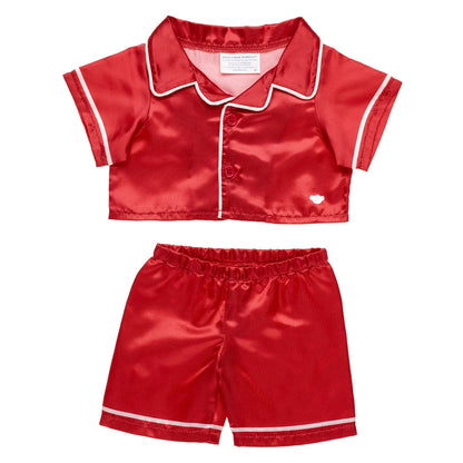 Timeless Teddy Bear Red Satin Pajama Gift Set| Build-A-Bear® - US 4939