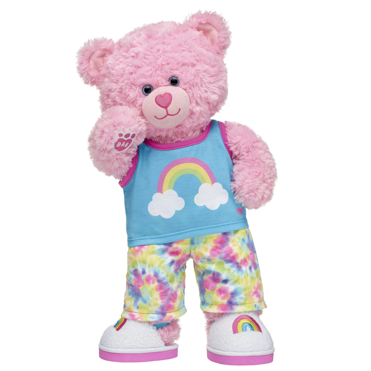 Pink Cuddles Teddy Bear Rainbow PJs Gift | Build-A-Bear - US 1661