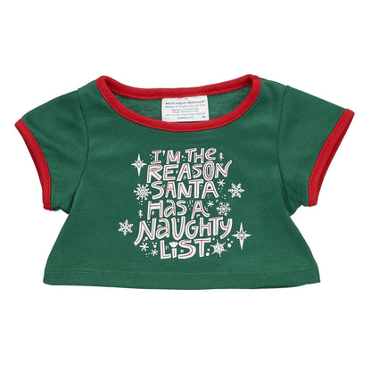 "Glisten and the Merry Mission" Naughty List T-Shirt | Build-A-Bear® - US 4080