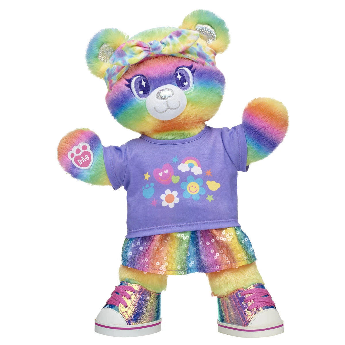 Rainbow Stripes Teddy Bear Gift Set | Build-A-Bear - US 9387