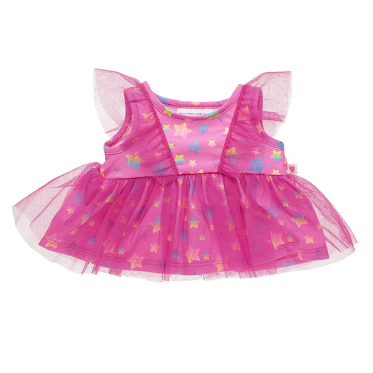 Pink Stars Tulle Sleeve Dress for Plush Toys | Build-A-Bear® - US 3895
