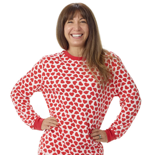 Build-A-Bear Pajama Shop™ Red Hearts PJ Top - Adult - US 5563