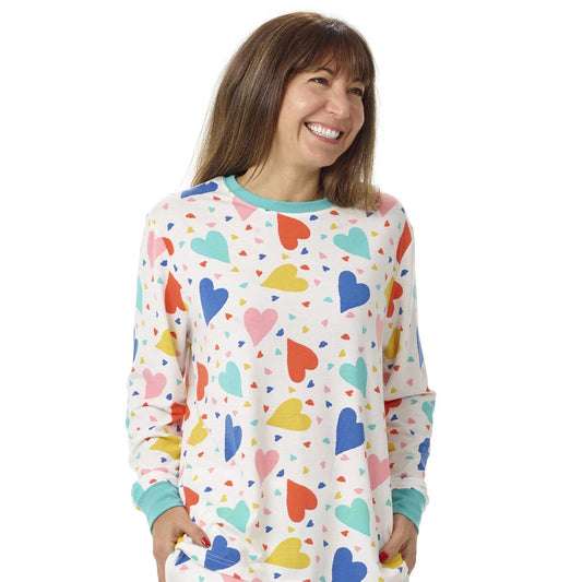 Build-A-Bear Pajama Shop™ Colorful Hearts PJ Top - Adult - US 6004