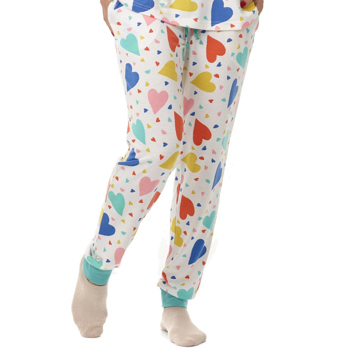 Build-A-Bear Pajama Shop™ Colorful Hearts PJ Pants - Adult - US 6720