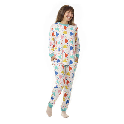 Build-A-Bear Pajama Shop™ Colorful Hearts PJ Pants - Adult - US 6720