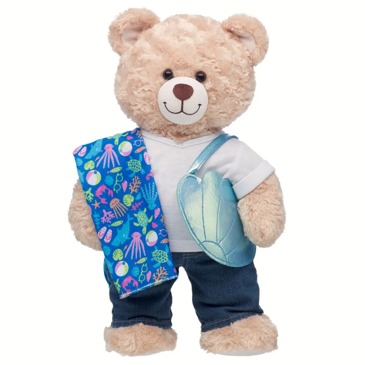 Seashell Tote &amp; Beach Towel Set | Build-A-Bear - US 9254