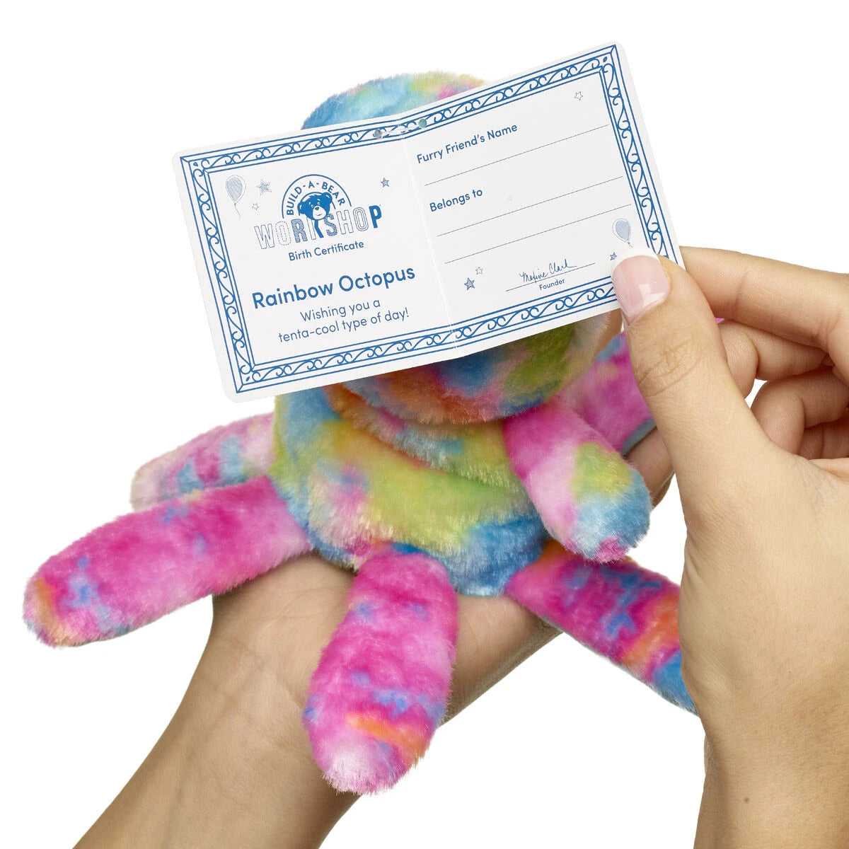 Mini Beans Rainbow Octopus Stuffed Animal - US 5273