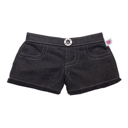 Black Denim Frayed Shorts for Stuffed Animals | Build-A-Bear® - US 9352