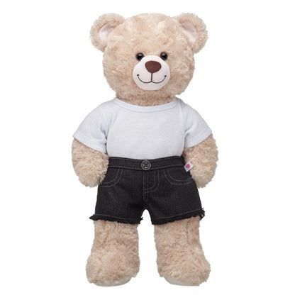Black Denim Frayed Shorts for Stuffed Animals | Build-A-Bear® - US 9352