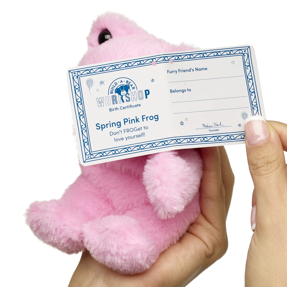 Mini Beans Spring Pink Frog Stuffed Animal | Build-A-Bear® - US 5112