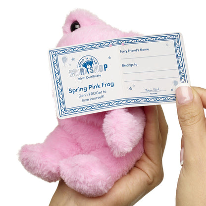 Mini Beans Spring Pink Frog Stuffed Animal | Build-A-Bear® - US 5112