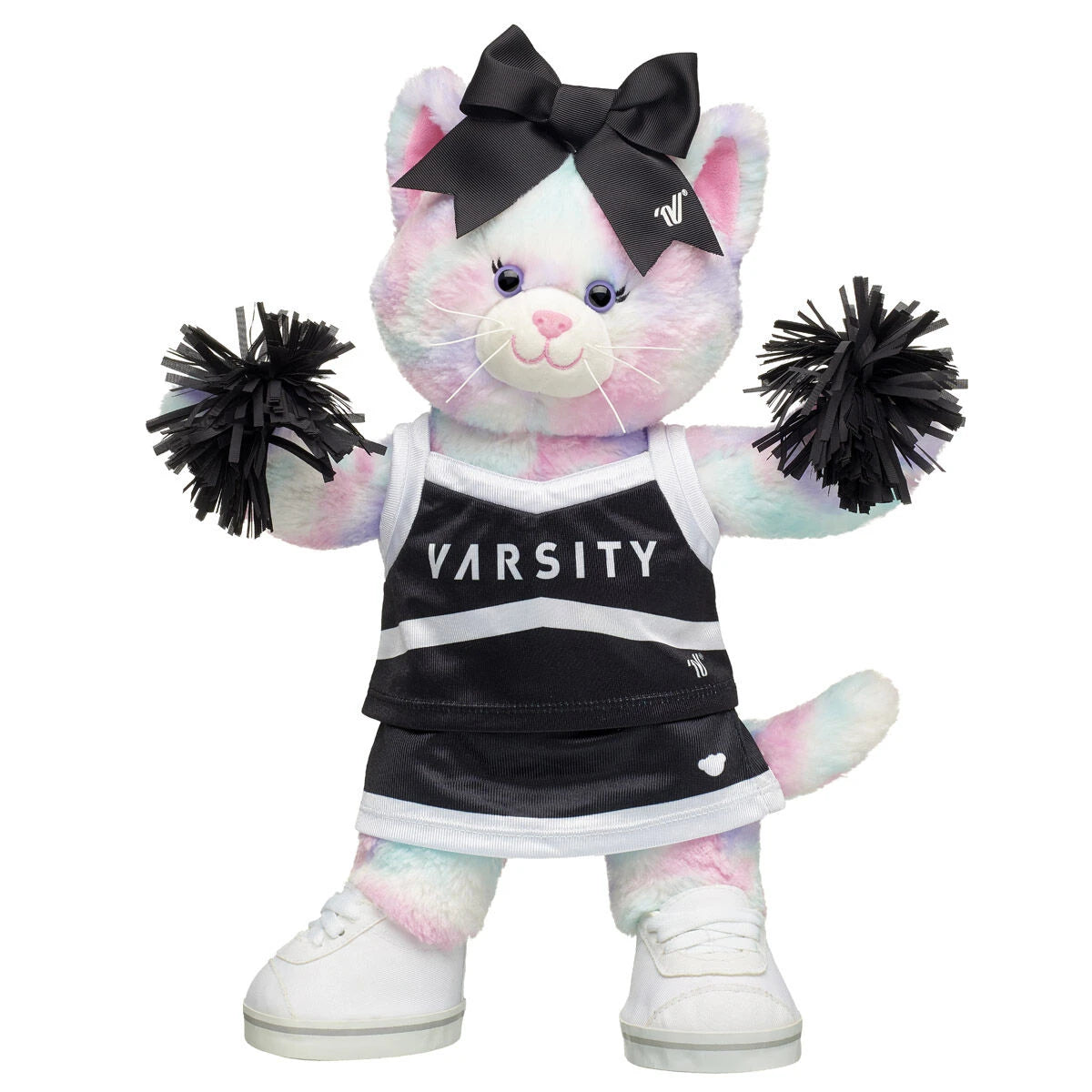 Online-Only Pastel Swirl Kitty Black Cheer Uniform Set | Build-A-Bear® - US 4900