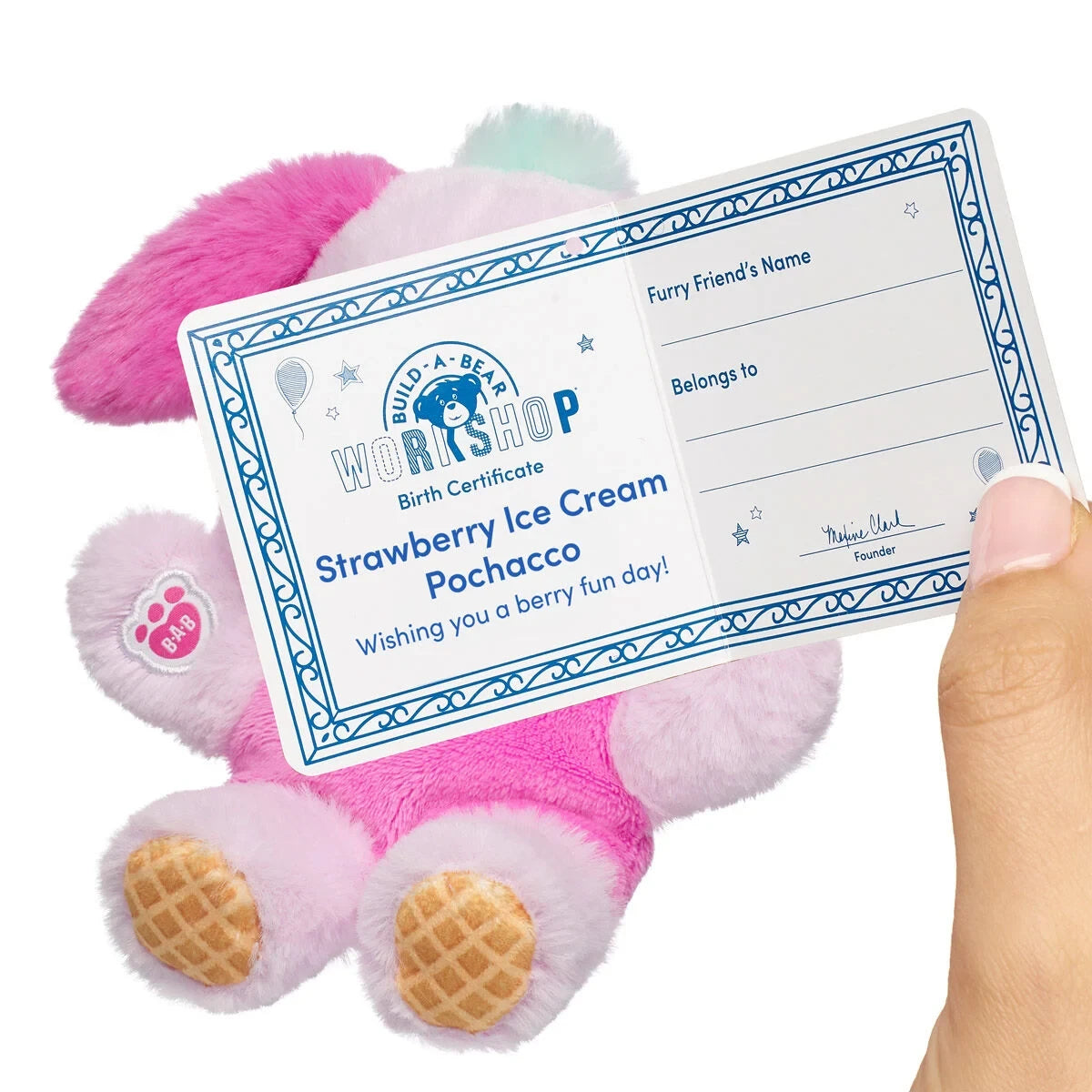 Build-A-Bear Mini Beans Strawberry Ice Ice Cream Pochacco | Build-A-Bear - US 8693