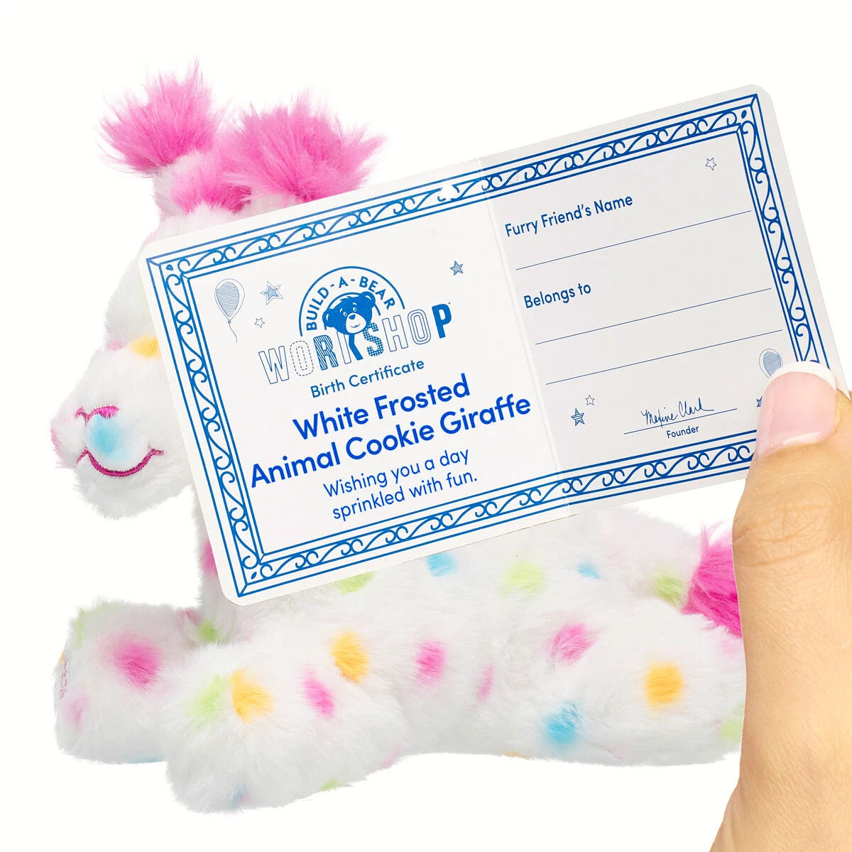 Build-A-Bear Mini Beans White Frosted Animal Cookie | BAB - US 3236