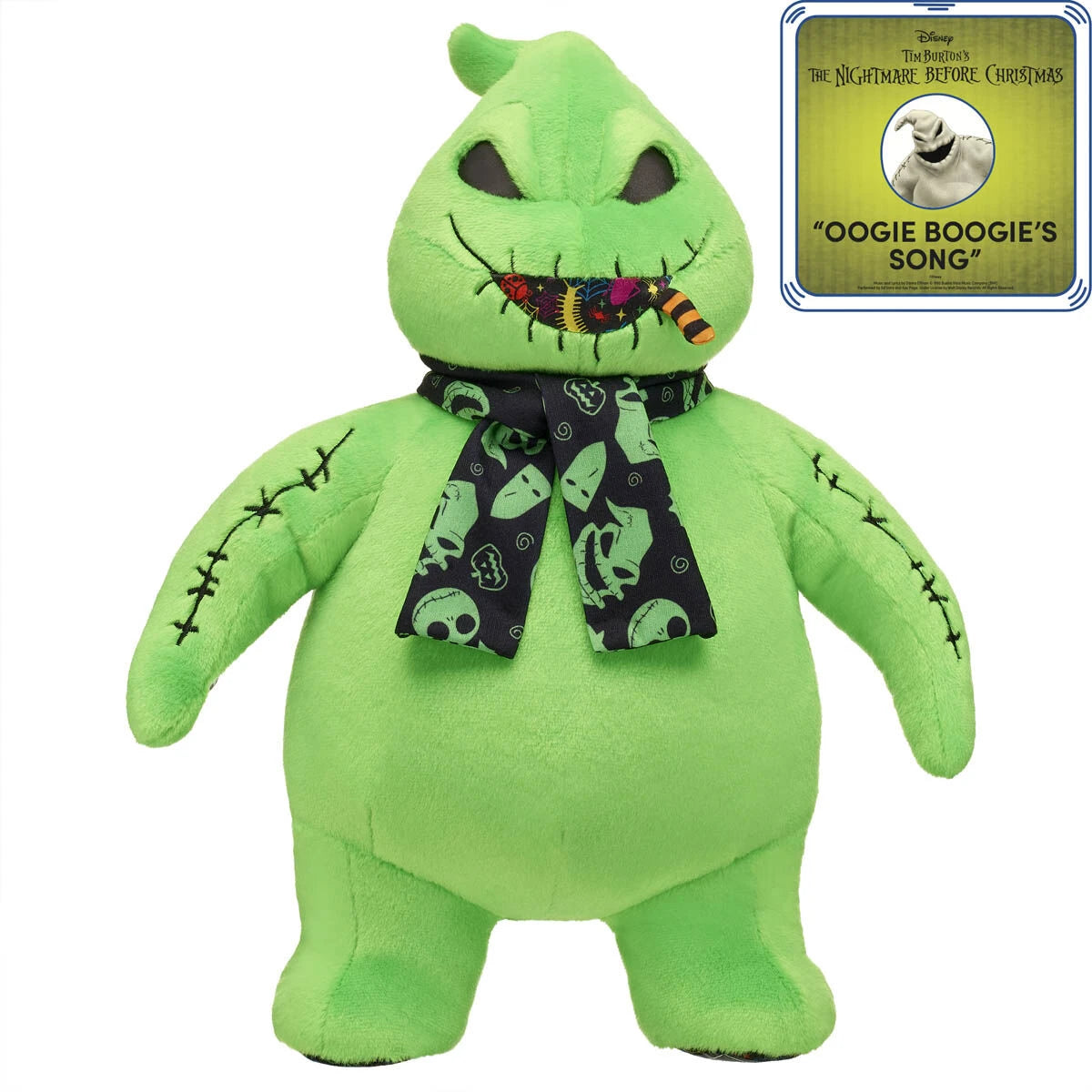 Disney Tim Burton's The Nightmare Before Christmas Neon Oogie Boogie Plush Gift Set with Sound | Build-A-Bear® - US 9314