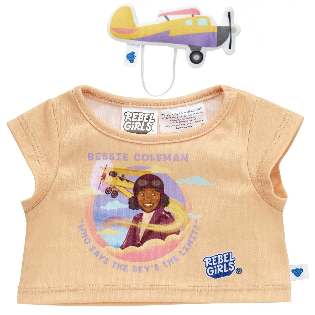 Rebel Girls Bessie Coleman T-Shirt | Shop at Build-A-Bear® - US 8658