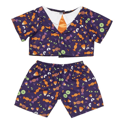 Halloween Suit w/ White Collars &amp; Orange Tie | Build-A-Bear® - US 2188