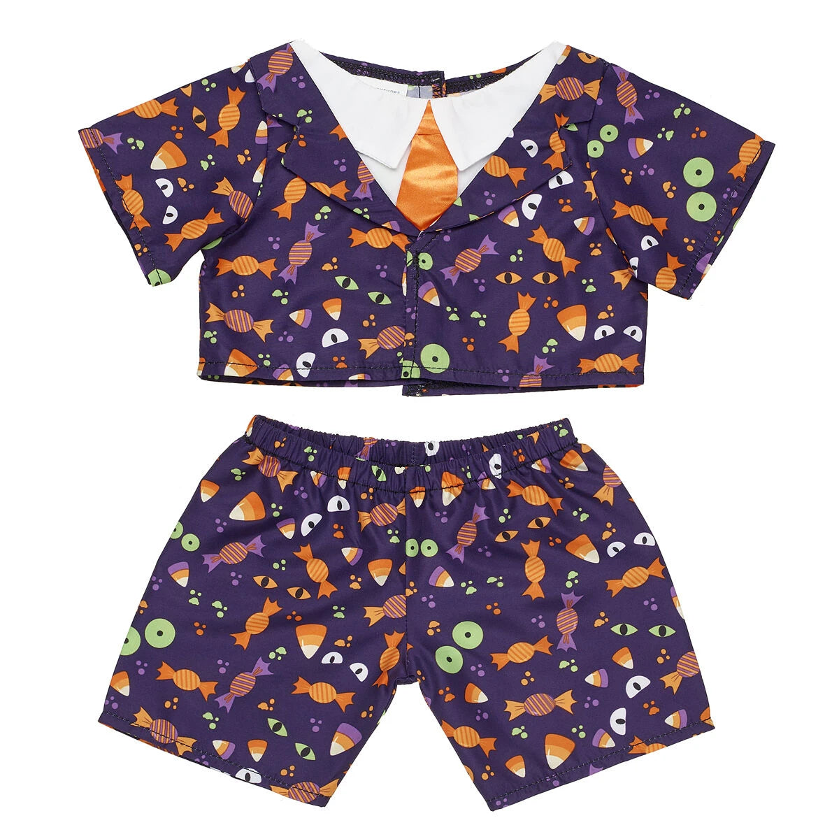 Halloween Suit w/ White Collars &amp; Orange Tie | Build-A-Bear® - US 7346