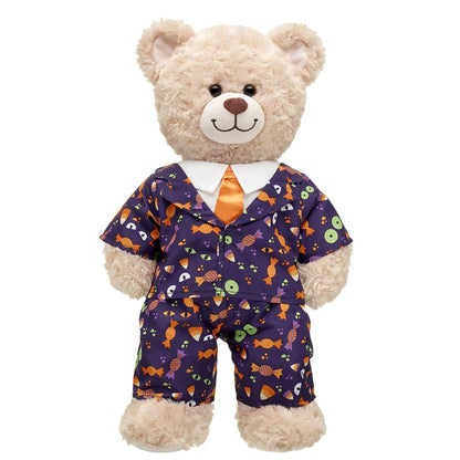 Halloween Suit w/ White Collars &amp; Orange Tie | Build-A-Bear® - US 7346