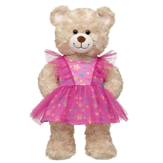 Pink Stars Tulle Sleeve Dress for Plush Toys | Build-A-Bear® - US 3895