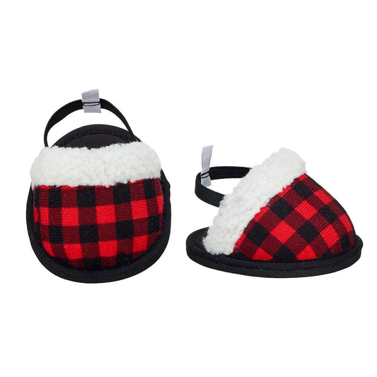 Red Buffalo Check Slippers | Shop Online at Build-A-Bear® - US 1754