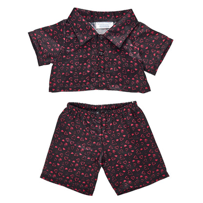 Black Heart Satin Pajamas for Stuffed Animals | Build-A-Bear® - US 7235