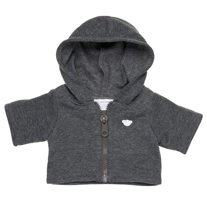 Charcoal Grey Zip Hoodie for Stuffed Animals | Build-A-Bear® - US 9057