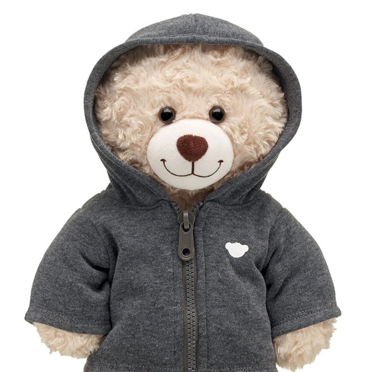 Charcoal Grey Zip Hoodie for Stuffed Animals | Build-A-Bear® - US 9057