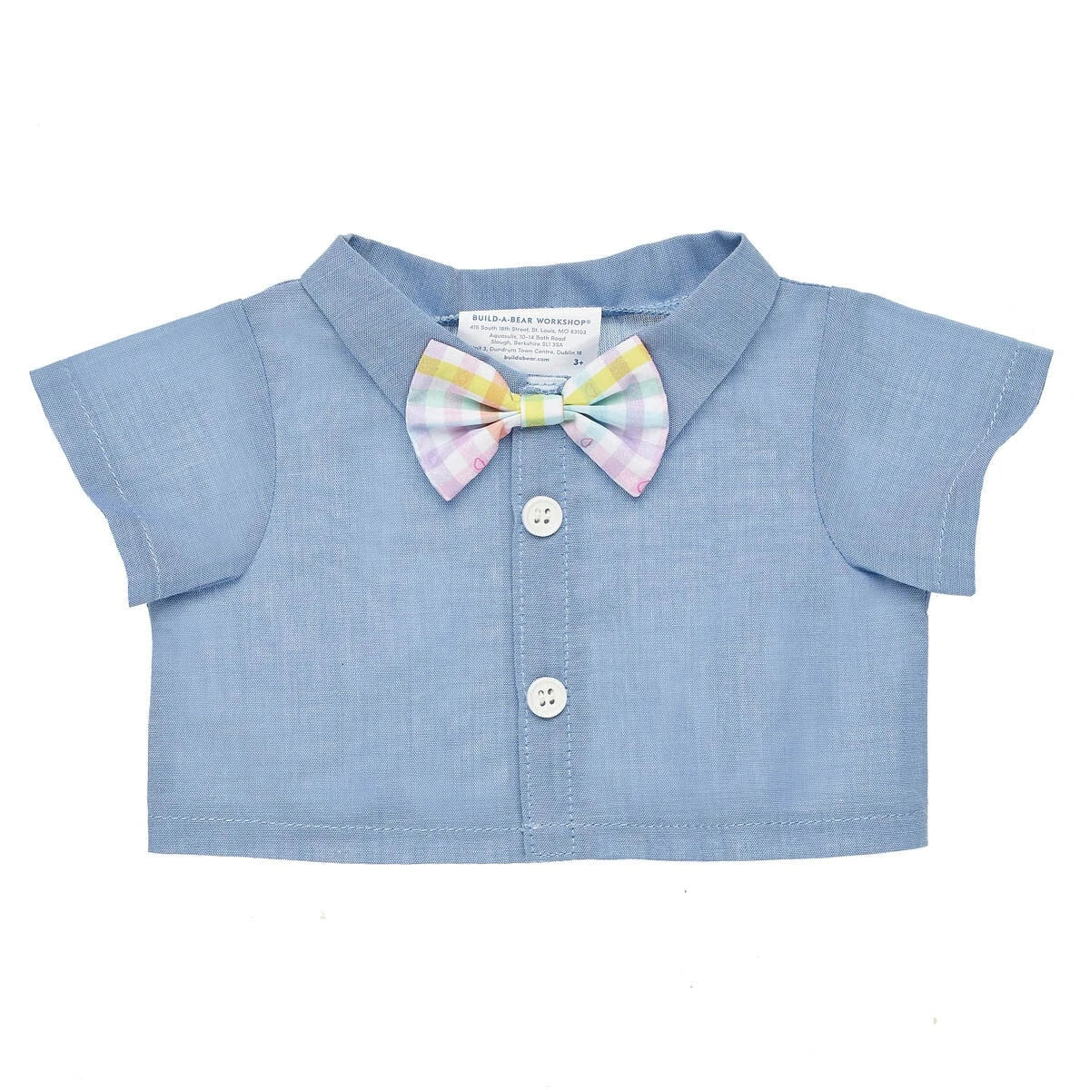 Chambray Shirt With Bow Tie for Stuffed Animals | Build-A-Bear® - US 4095