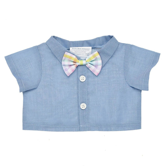 Chambray Shirt With Bow Tie for Stuffed Animals | Build-A-Bear® - US 4095