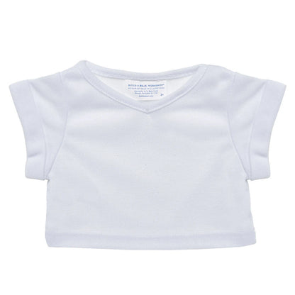 Online Exclusive White V-Neck T-Shirt | Build-A-Bear - US 7391