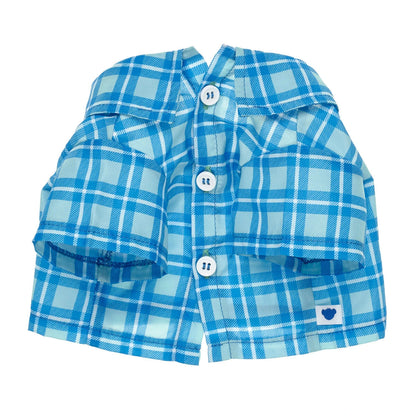 Blue Check T-Shirt for Stuffed Animals - US 9604