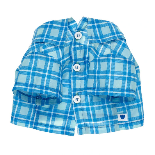 Blue Check T-Shirt for Stuffed Animals - US 9604