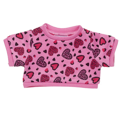 Leopard Print Heart Sweater | Build-A-Bear - US 3849