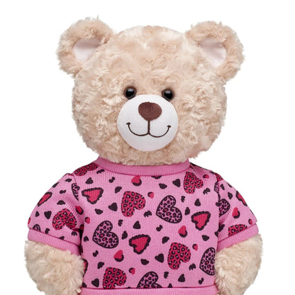 Leopard Print Heart Sweater | Build-A-Bear - US 3849