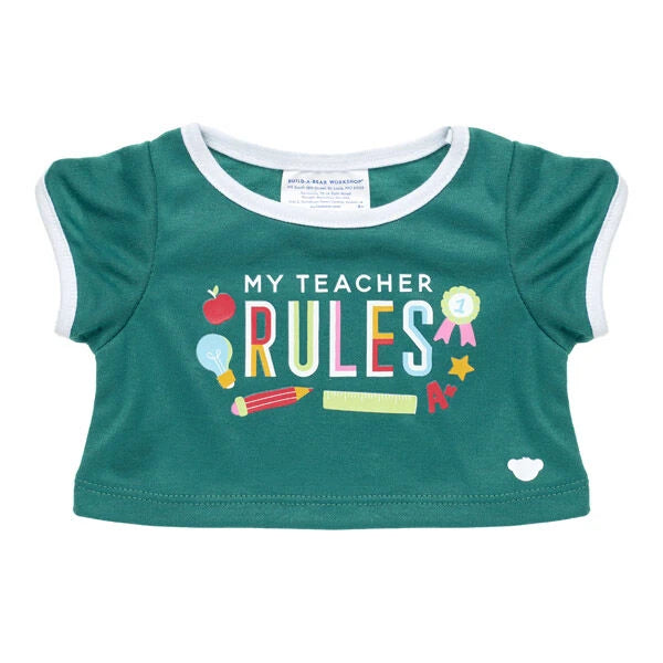 My Teacher Rules T-Shirt for Stuffed Animals | Build-A-Bear® - US 2202