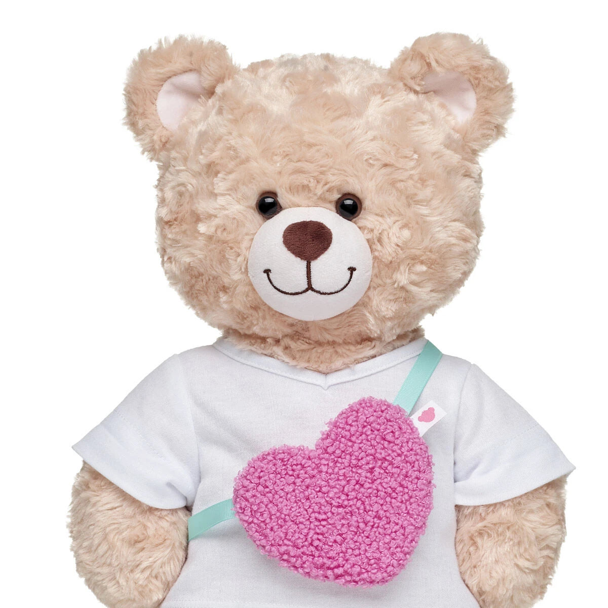 Pink Sherpa Heart Crossbody Bag - US 3579