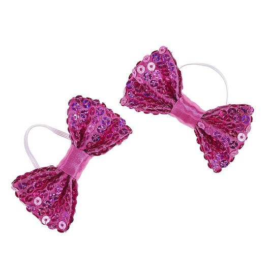 Fuchsia Sequin Bows 2 pc. for Stuffed Animals | Build-A-Bear® - US 6333