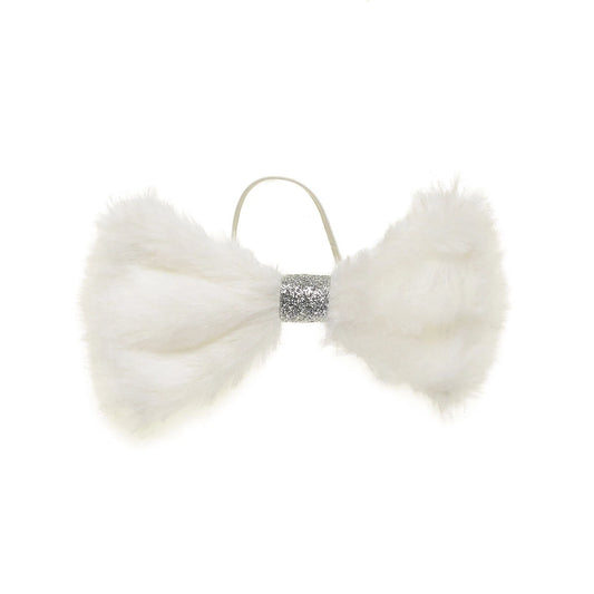 Fuzzy White Bow for Stuffed Animals | Build-A-Bear Workshop® - US 5638