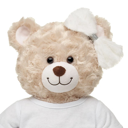 Fuzzy White Bow for Stuffed Animals | Build-A-Bear Workshop® - US 5638